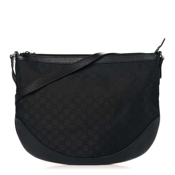 Gucci Tops - Gucci Denim Large Half Moon Hobo Black #254589G72B